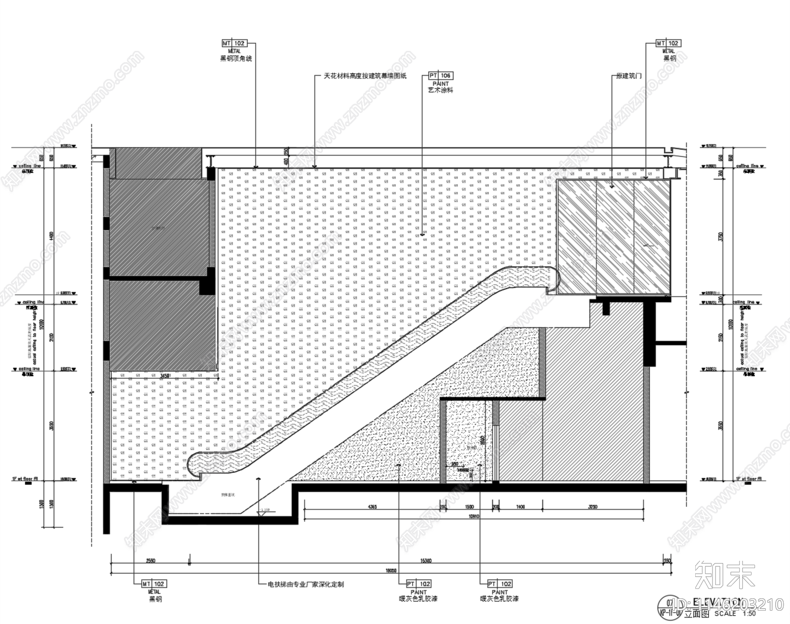 长沙中海湘水锦园城市客厅公区室内cad施工图下载【ID:1146203210】