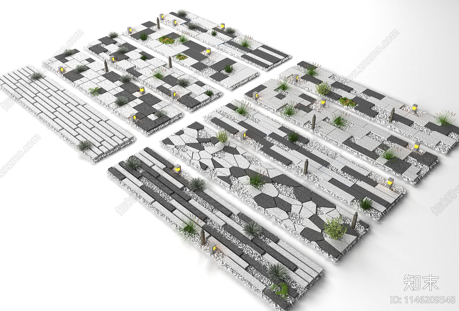 中式石头小路3D模型下载【ID:1146209548】