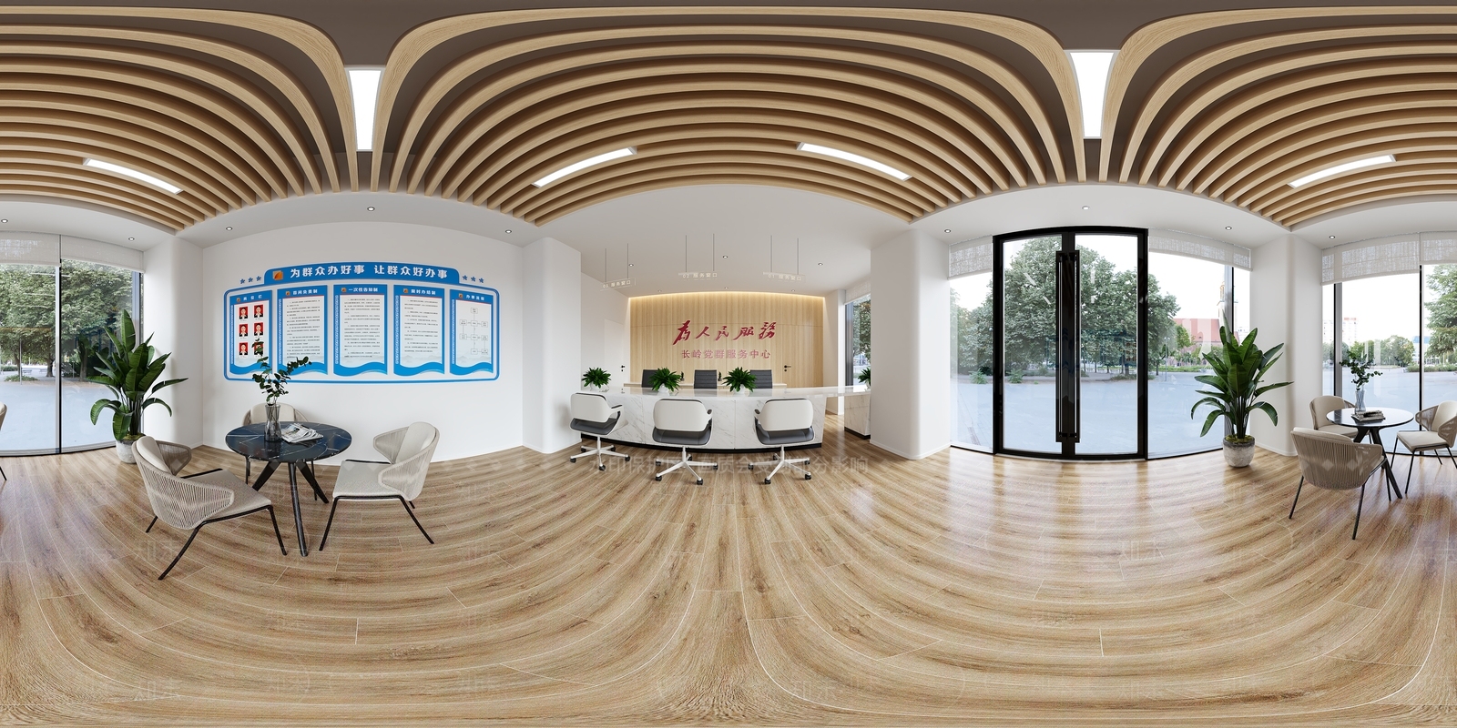 现代党群中心3D模型下载【ID:1146215485】
