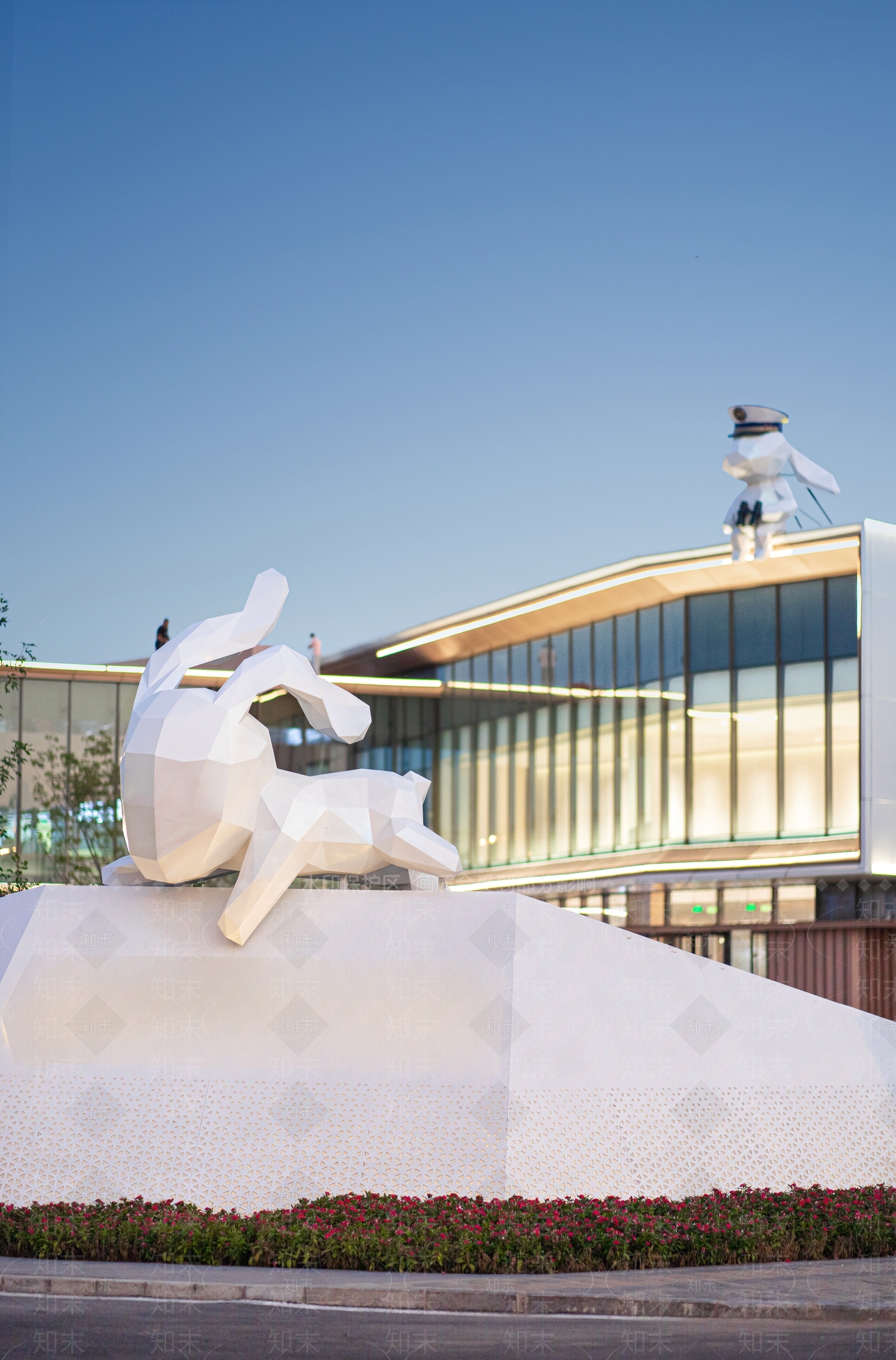 现代雕塑兔子SU模型下载【ID:1146226128】