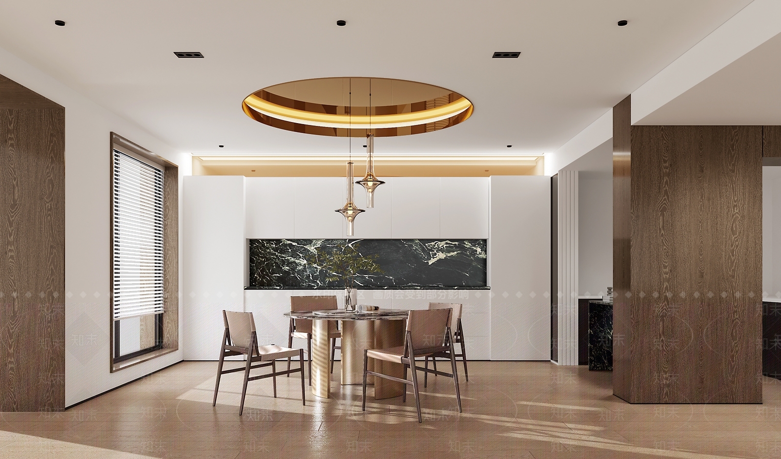 现代家居餐厅3D模型下载【ID:1146238436】_知末3d模型网