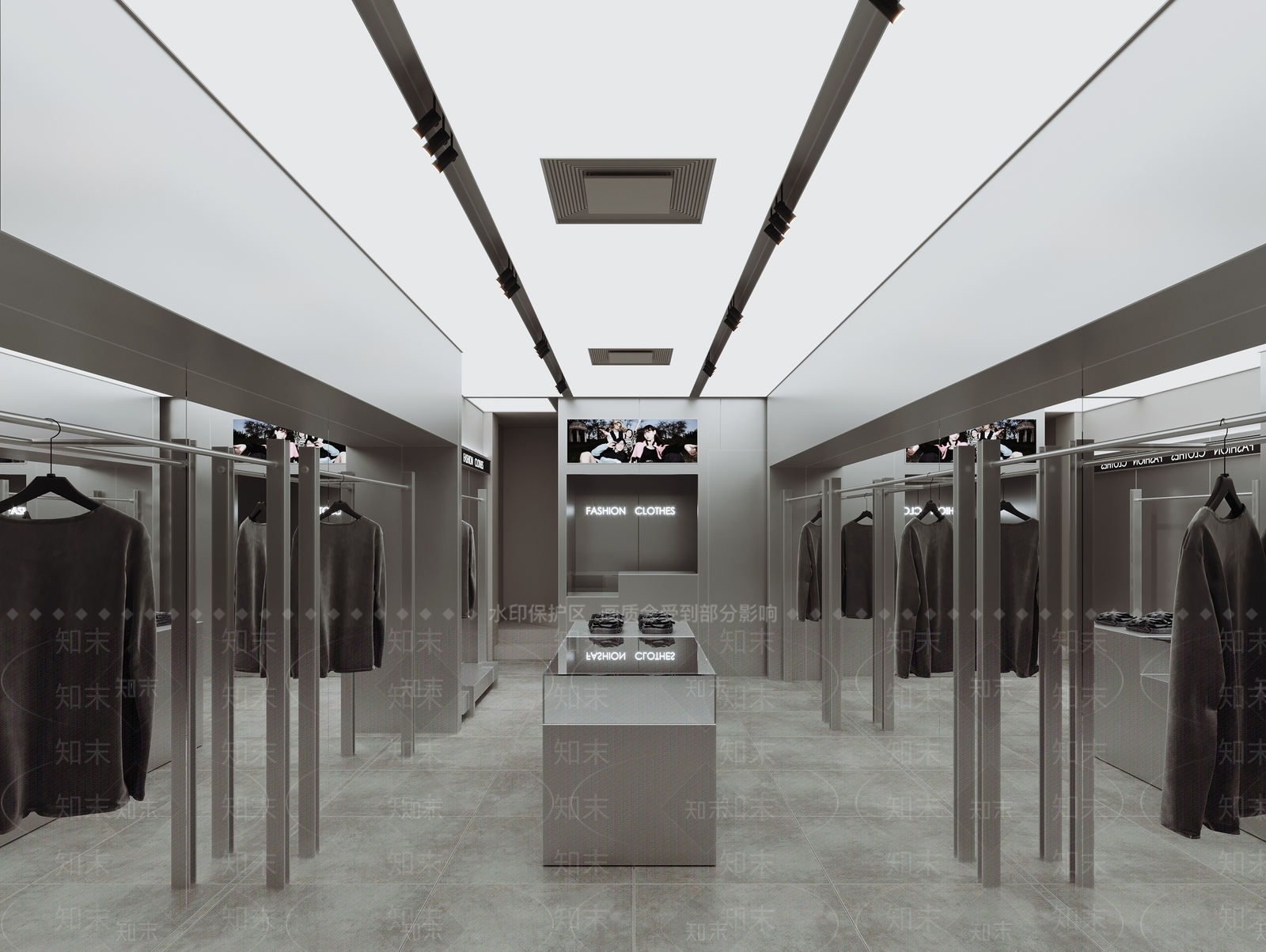 现代服装鞋店3D模型下载【ID:1146238610】