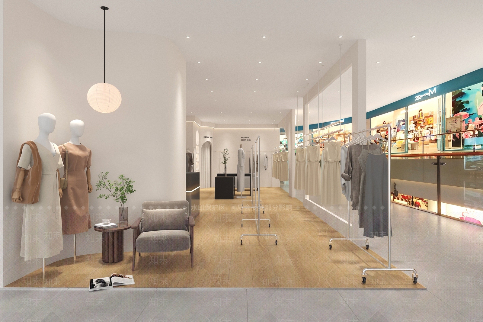 现代服装鞋店3D模型下载【ID:1146241797】