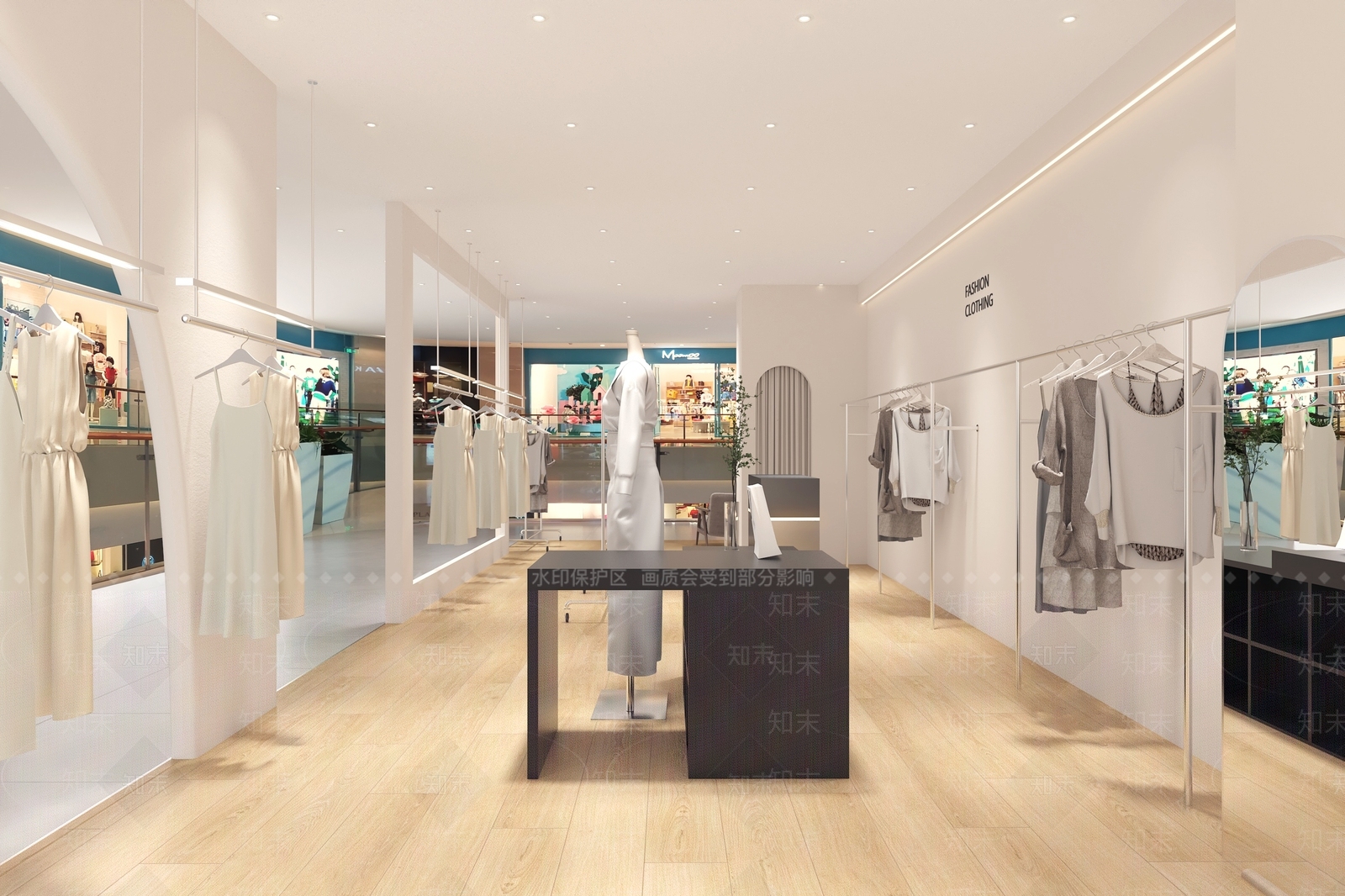 现代服装鞋店3D模型下载【ID:1146241797】