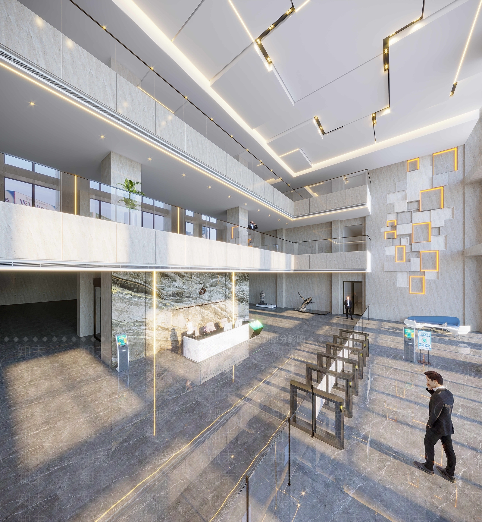 现代公司大堂3D模型下载【ID:1146247130】
