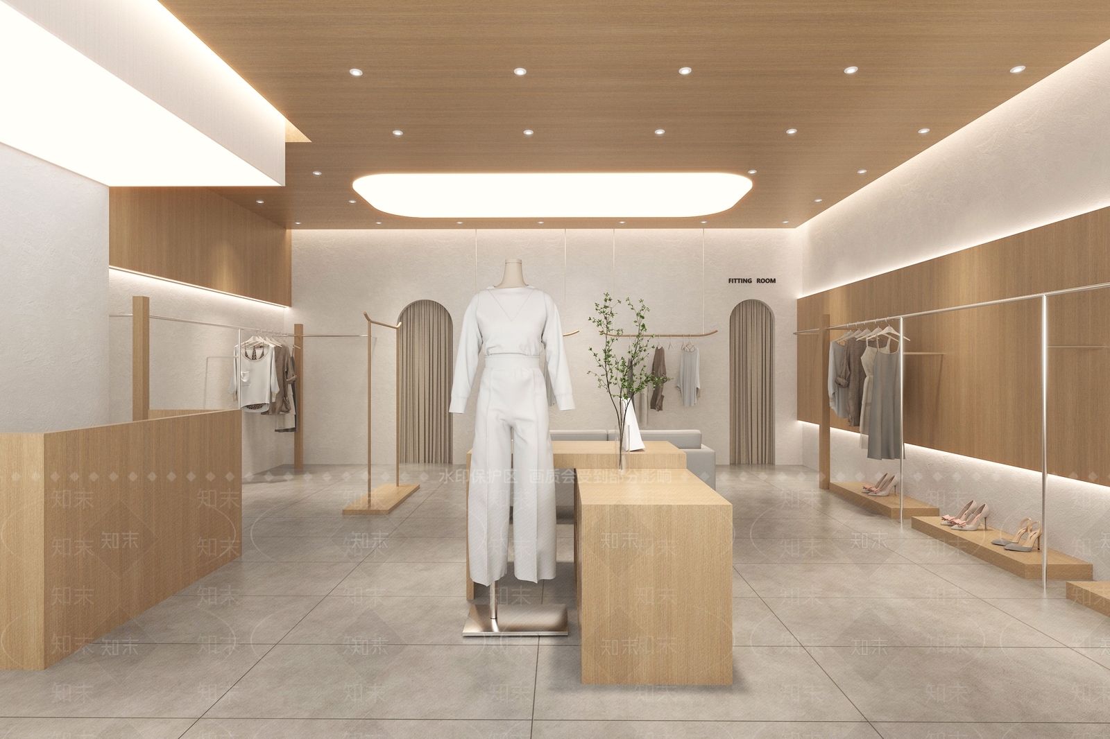 现代服装鞋店3D模型下载【ID:1146242779】