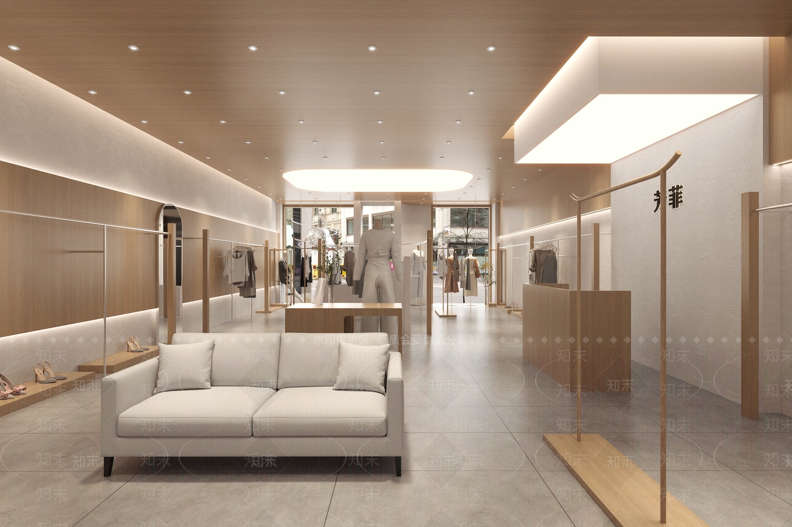 现代服装鞋店3D模型下载【ID:1146242779】