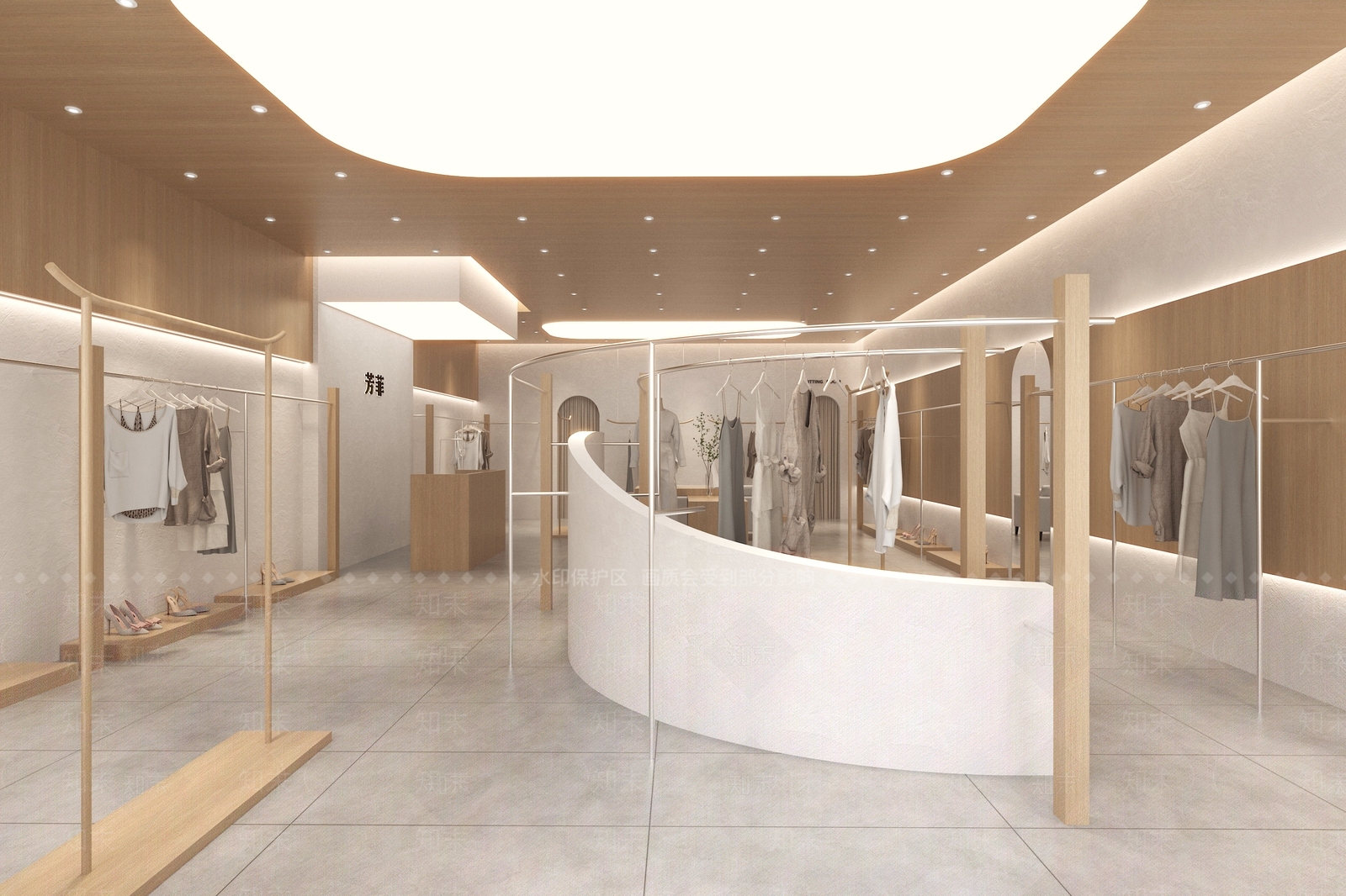 现代服装鞋店3D模型下载【ID:1146242779】