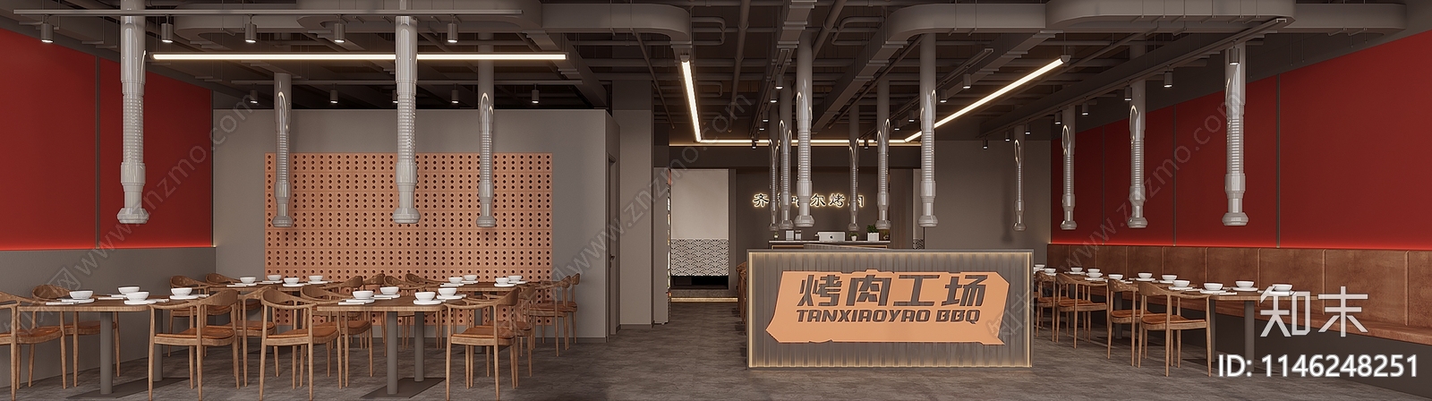 现代烧烤店3D模型下载【ID:1146248251】