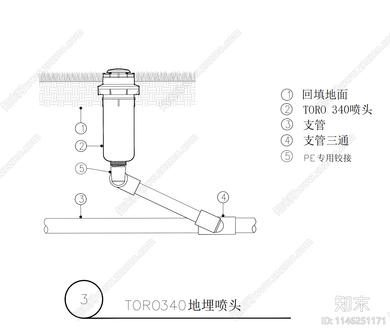 灌溉产品施工大样图cad施工图下载【ID:1146251171】