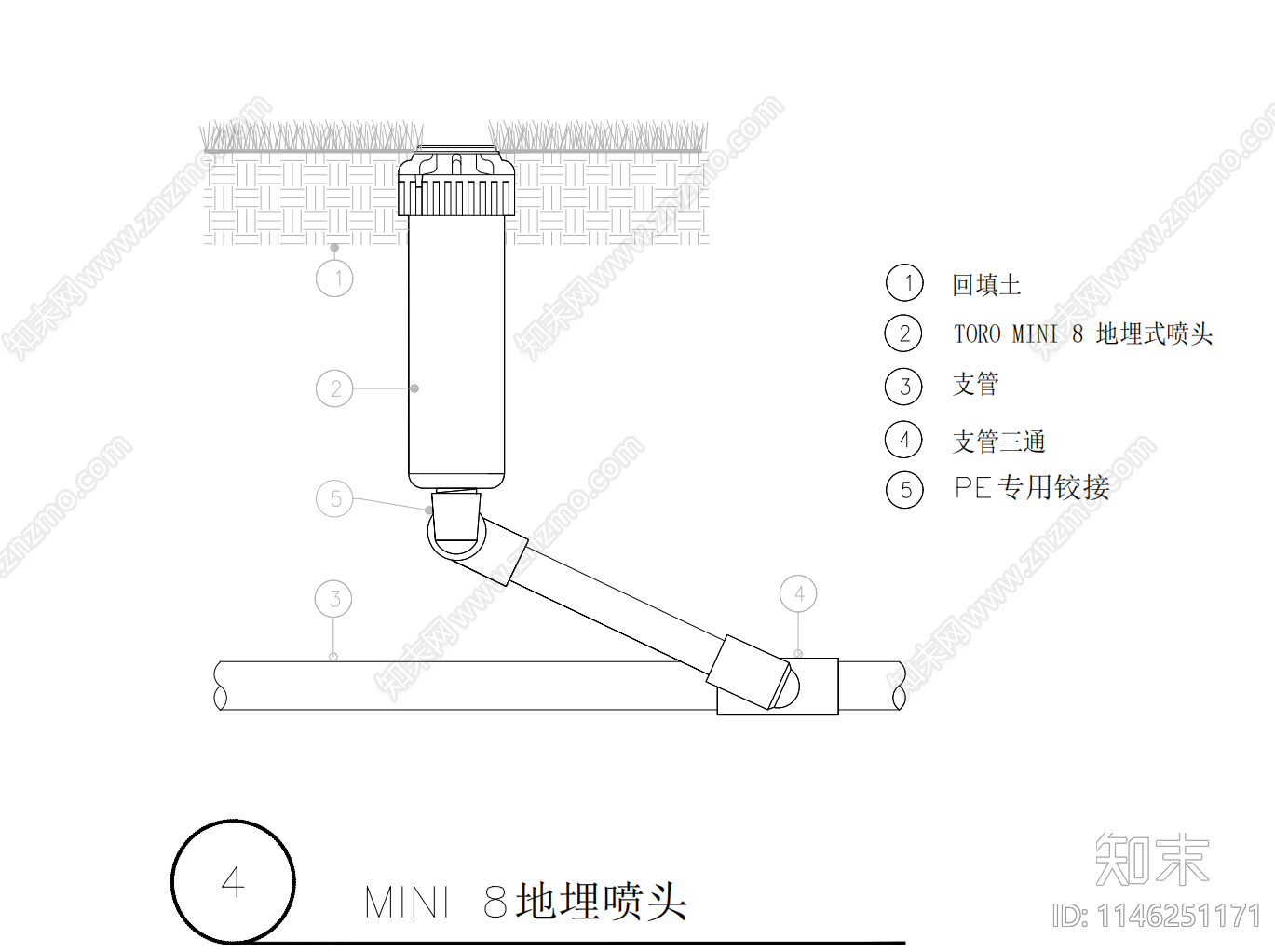 灌溉产品施工大样图cad施工图下载【ID:1146251171】