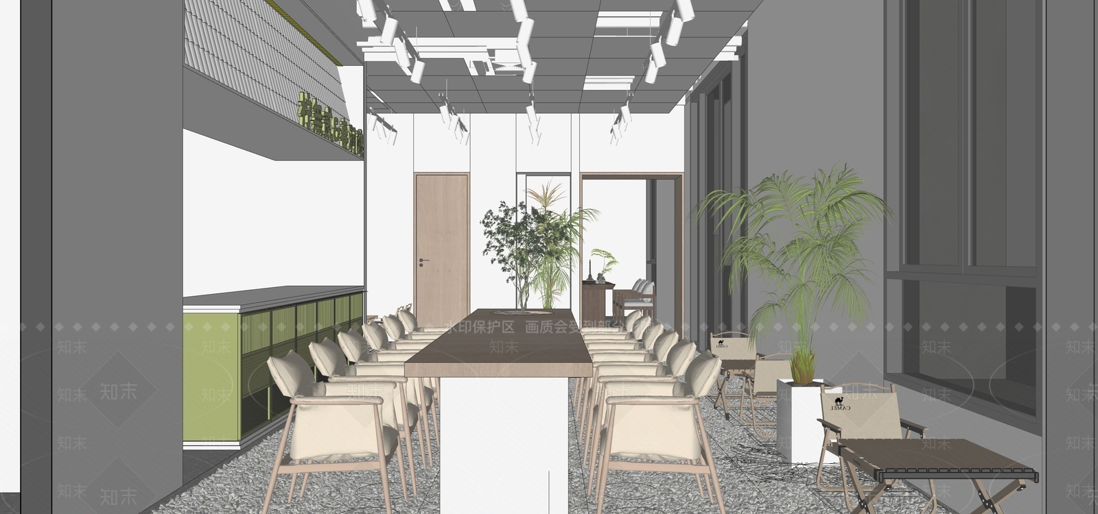 现代露营奶茶店SU模型下载【ID:1146253887】