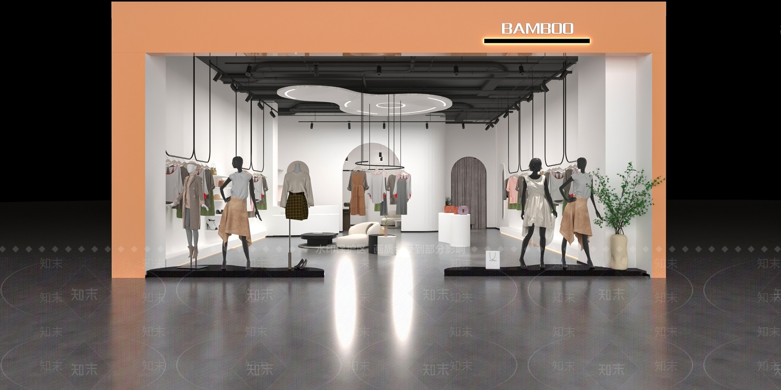 现代服装鞋店3D模型下载【ID:1146254333】