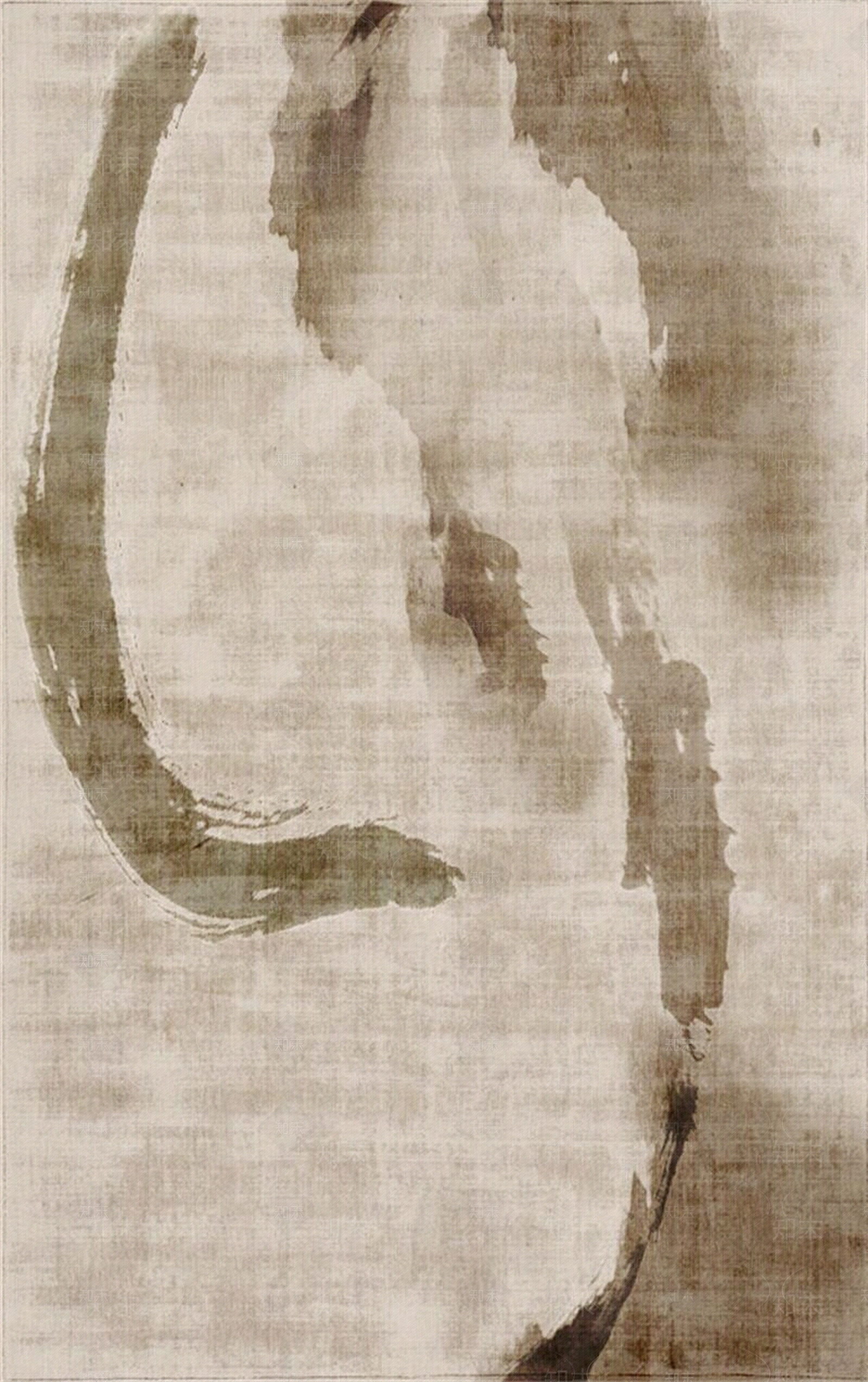 新中式驼色水墨地毯贴图下载【ID:1146255795】