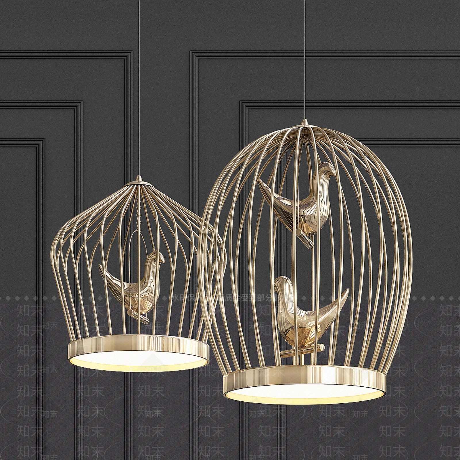 现代鸟笼SU模型下载【ID:1146258158】