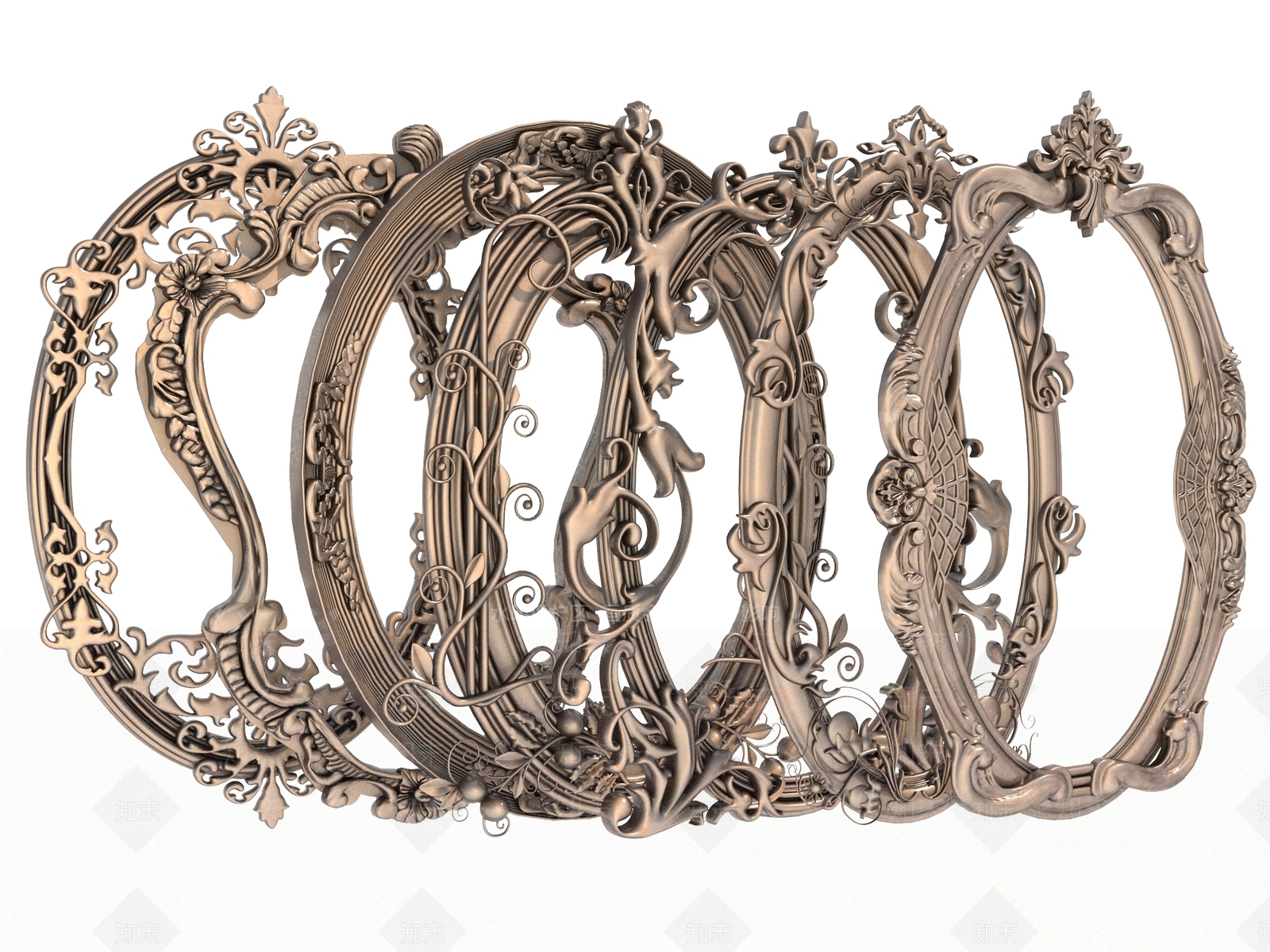 欧式雕花相框3D模型下载【ID:1146266447】