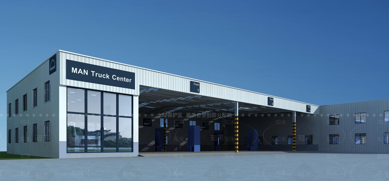 现代汽车修理厂3D模型下载【ID:1146267925】