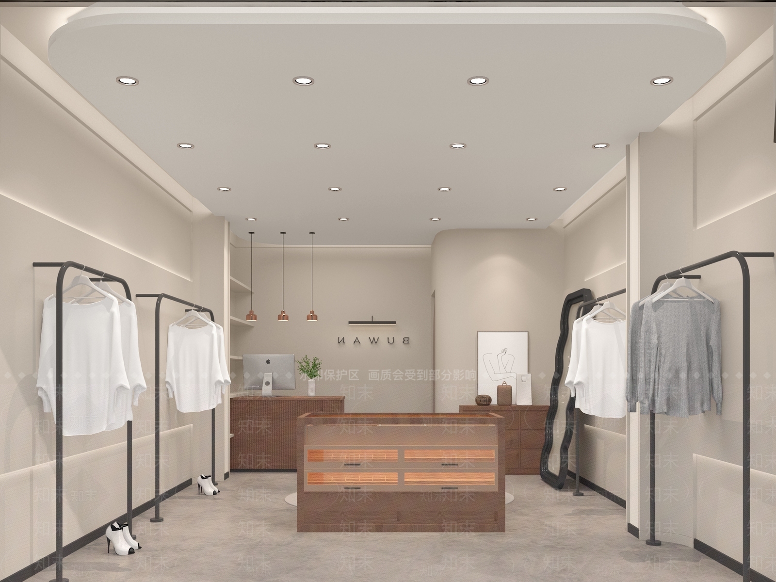 现代服装鞋店3D模型下载【ID:1146271753】