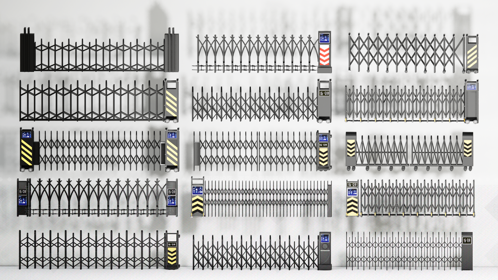 现代伸缩门3D模型下载【ID:1146271728】