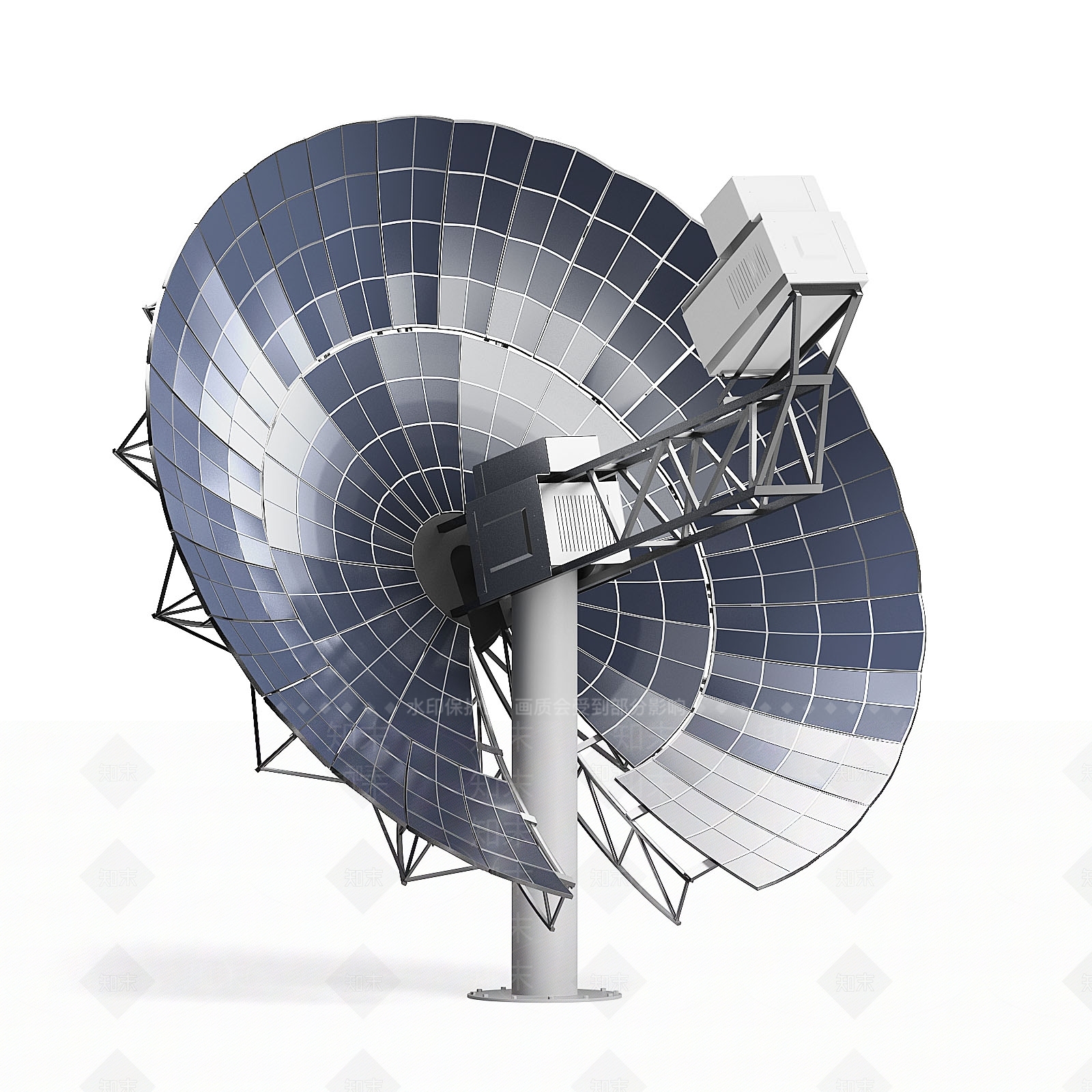 太阳能碟式发电机3D模型下载【ID:1146272895】