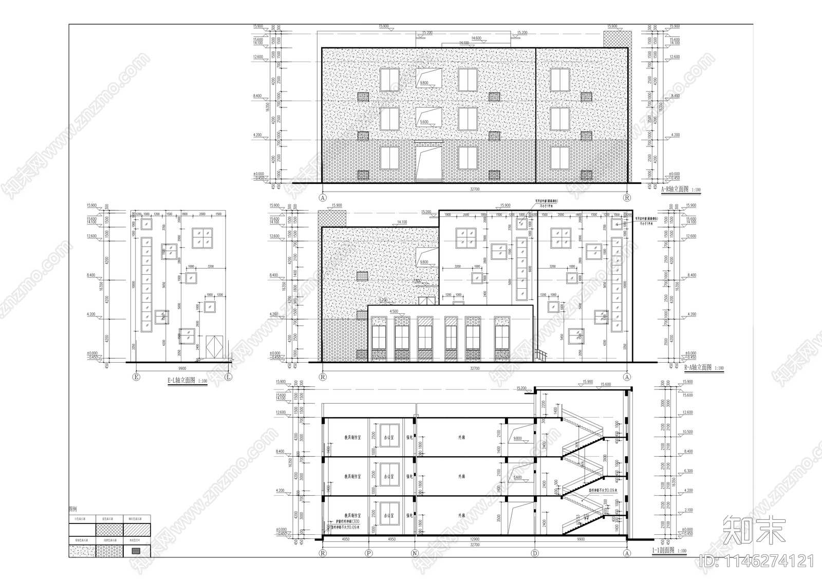 官渡镇幼儿园建筑cad施工图下载【ID:1146274121】