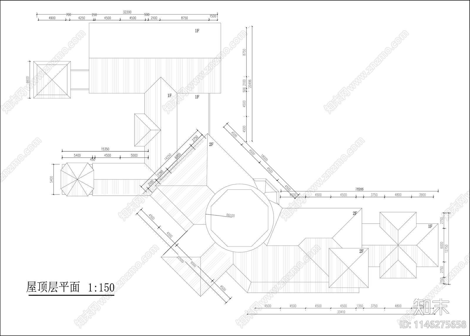 售楼处建筑cad施工图下载【ID:1146275658】