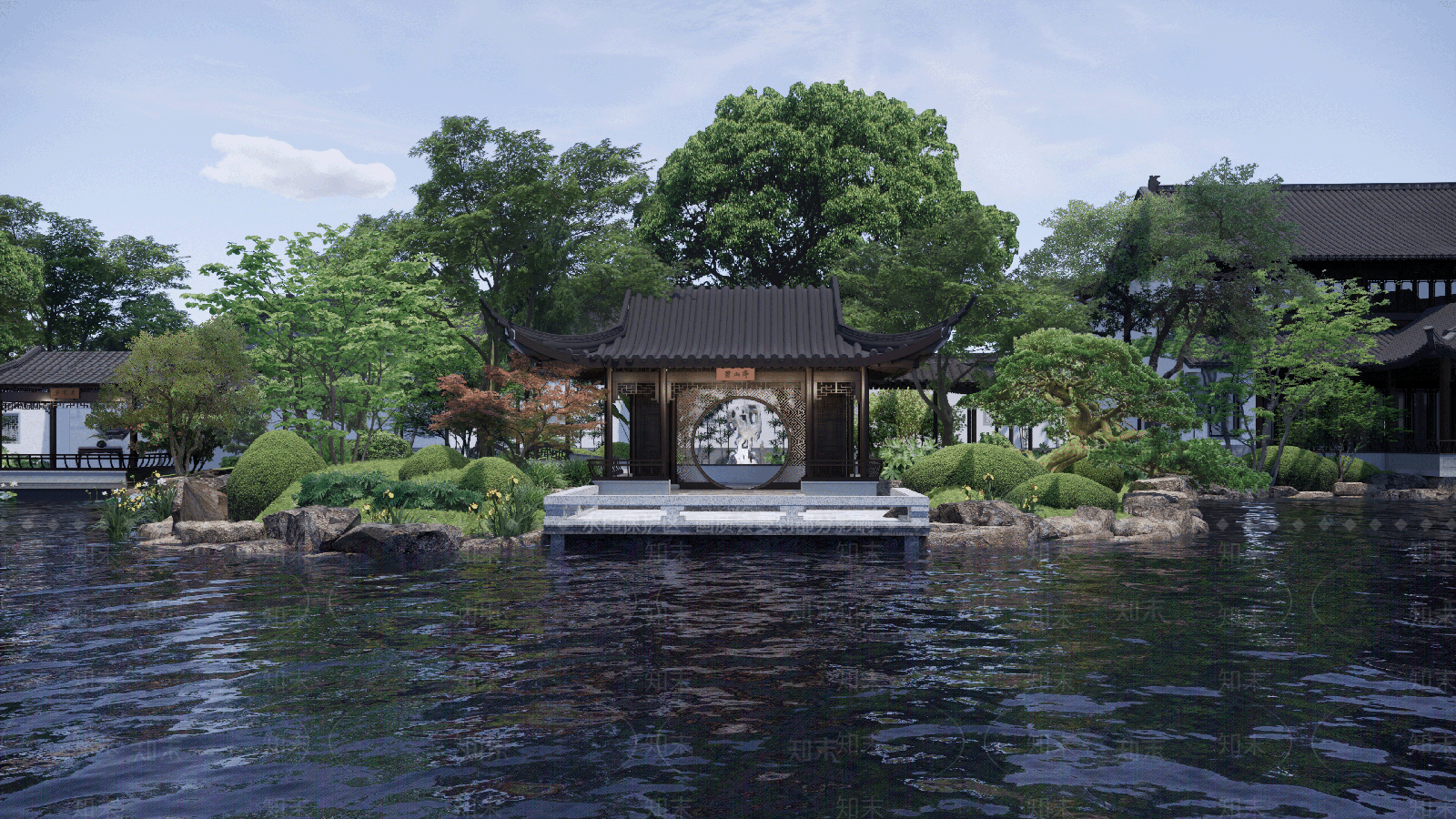 中式四角亭SU模型下载【ID:1146280001】