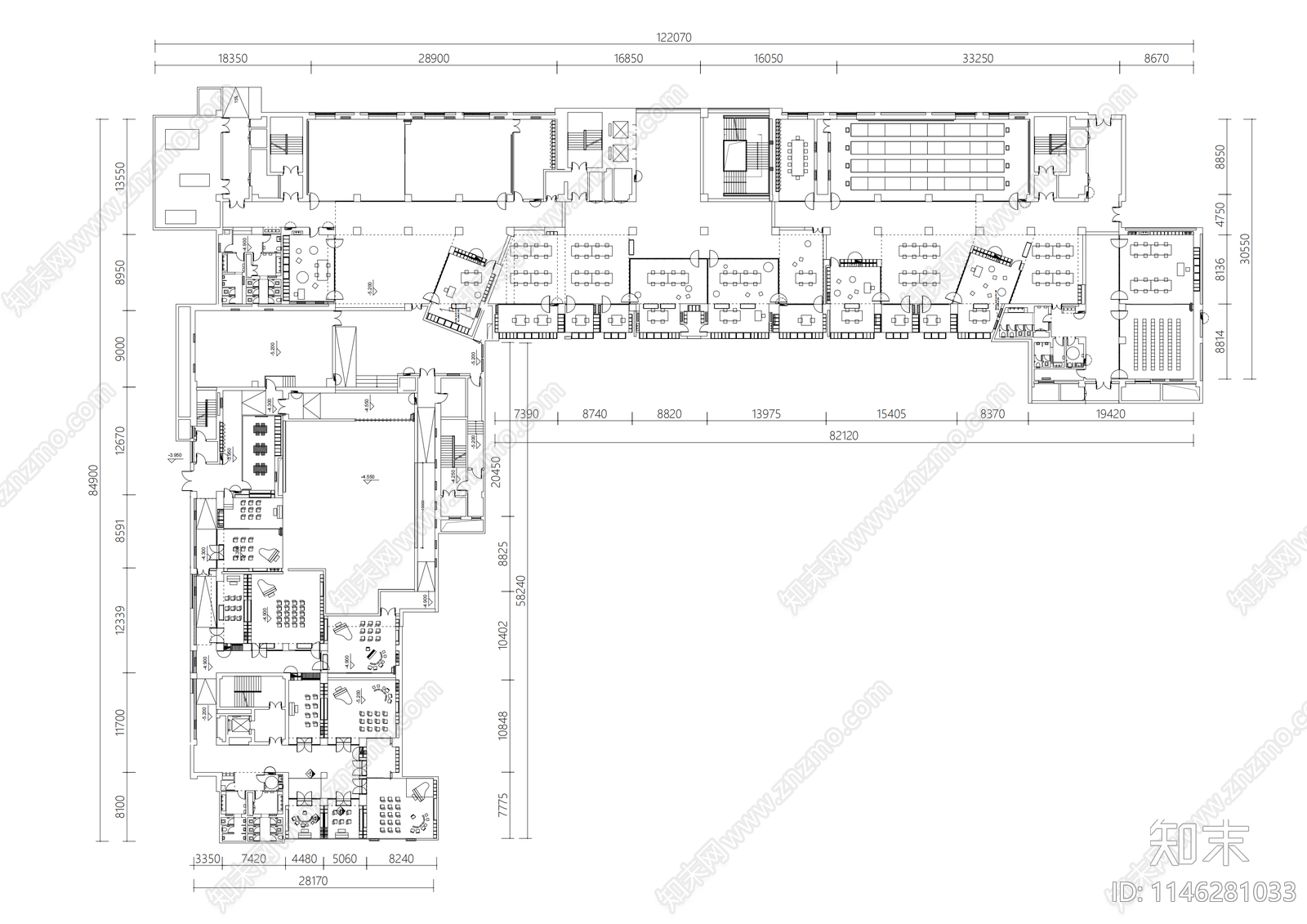 幼儿园学校教室01平面图施工图下载【ID:1146281033】