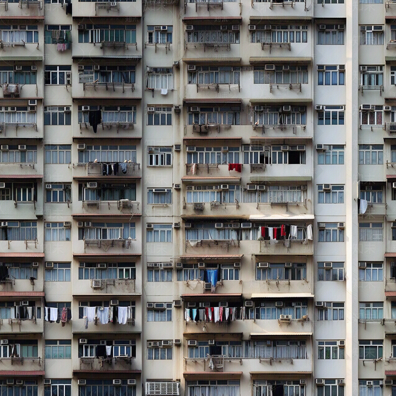 无缝九十年代旧住宅立面贴图下载【ID:1146281425】