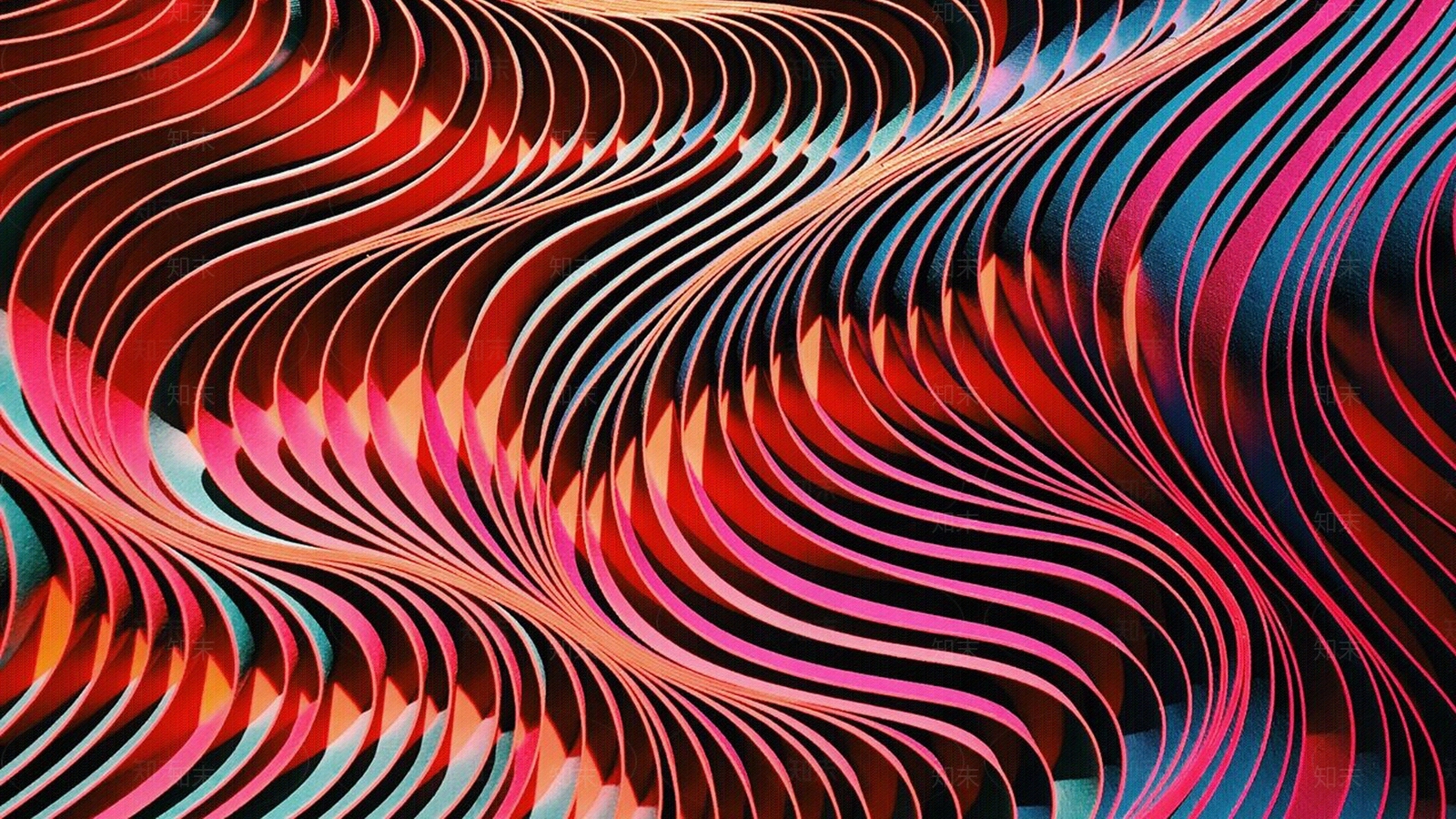 彩色霓虹流线墙壁纸贴图下载【ID:1146281491】
