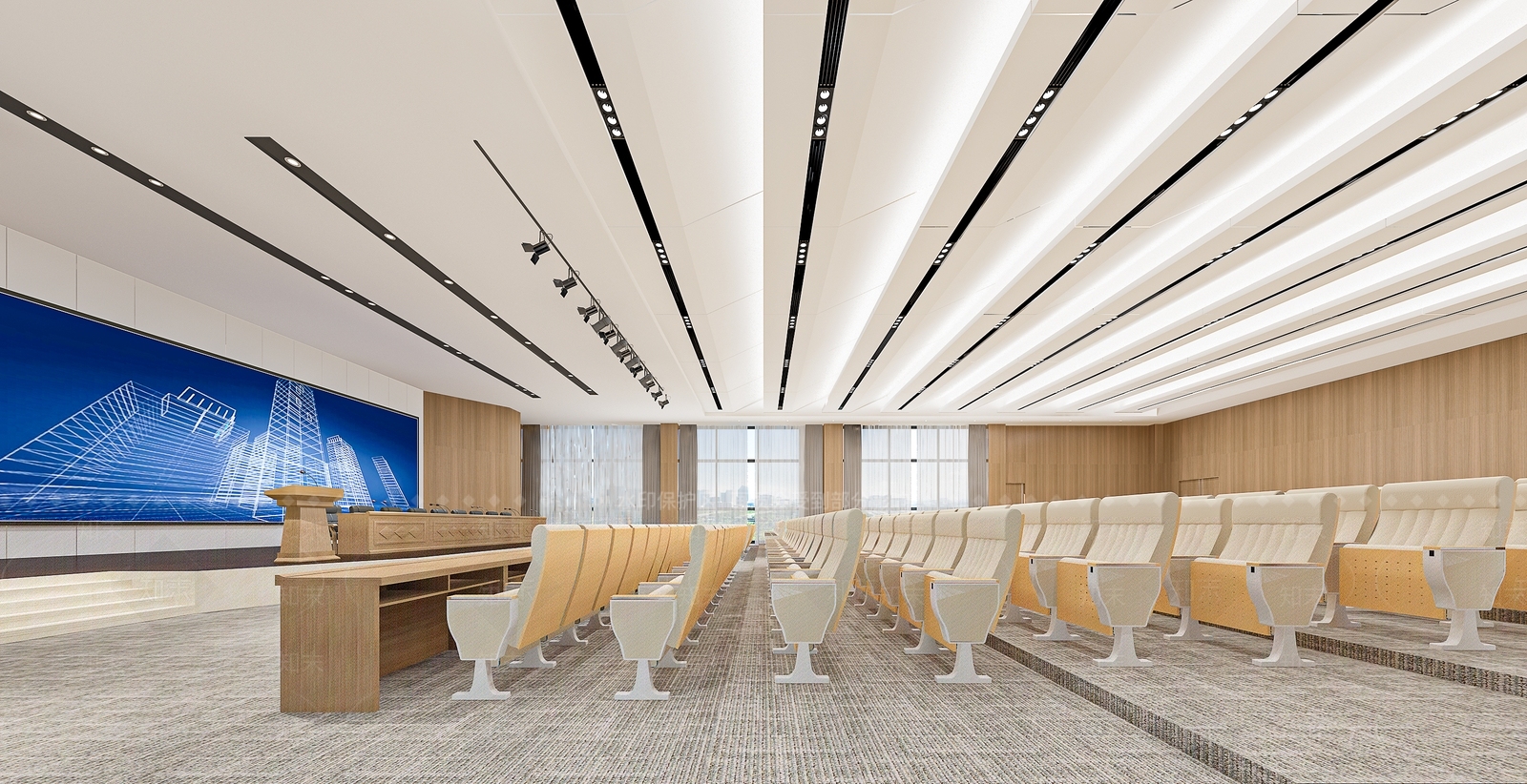 现代报告厅3D模型下载【ID:1146287784】