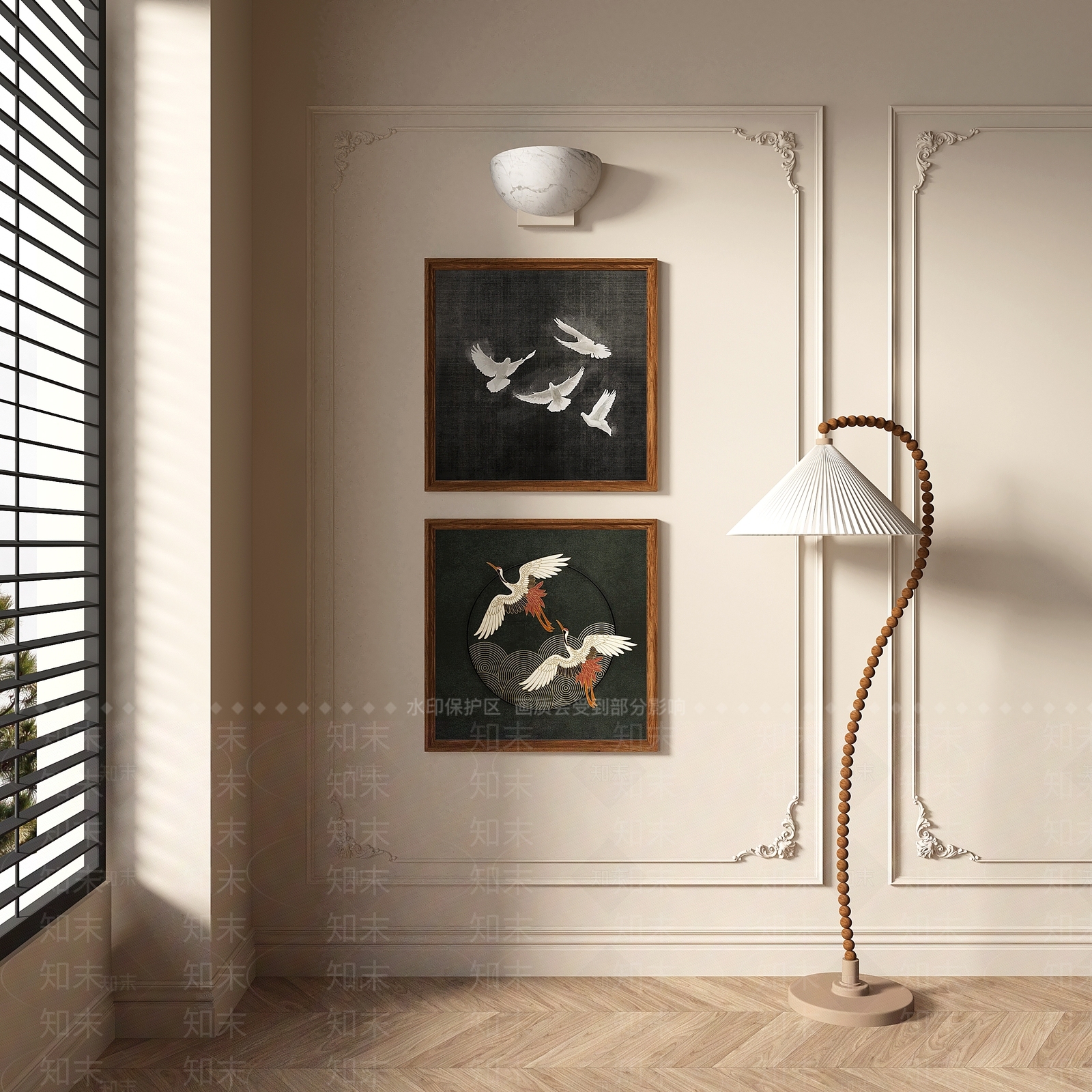 现代中古装饰画3D模型下载【ID:1146287996】_知末3d模型网