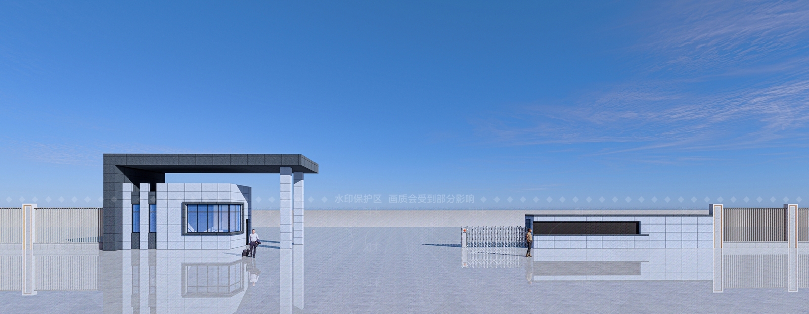 现代厂房大门SU模型下载【ID:1146295230】