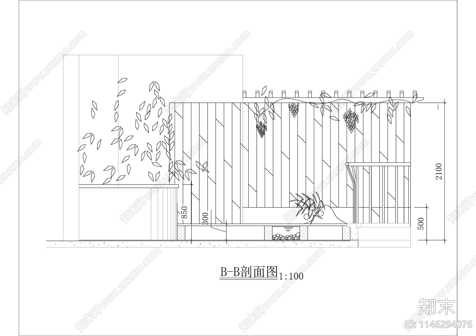 阳台花园详图施工图下载【ID:1146294076】