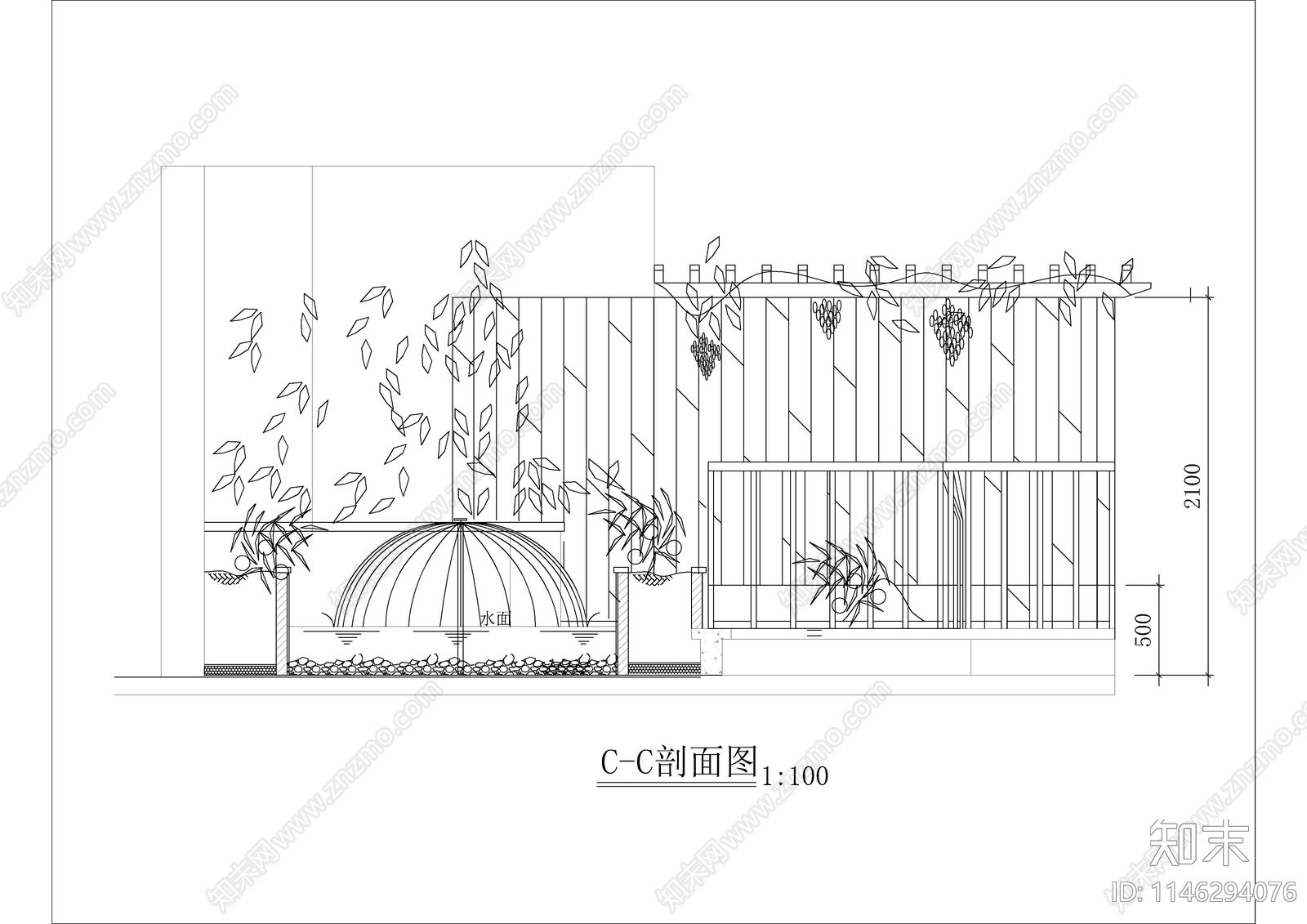 阳台花园详图施工图下载【ID:1146294076】