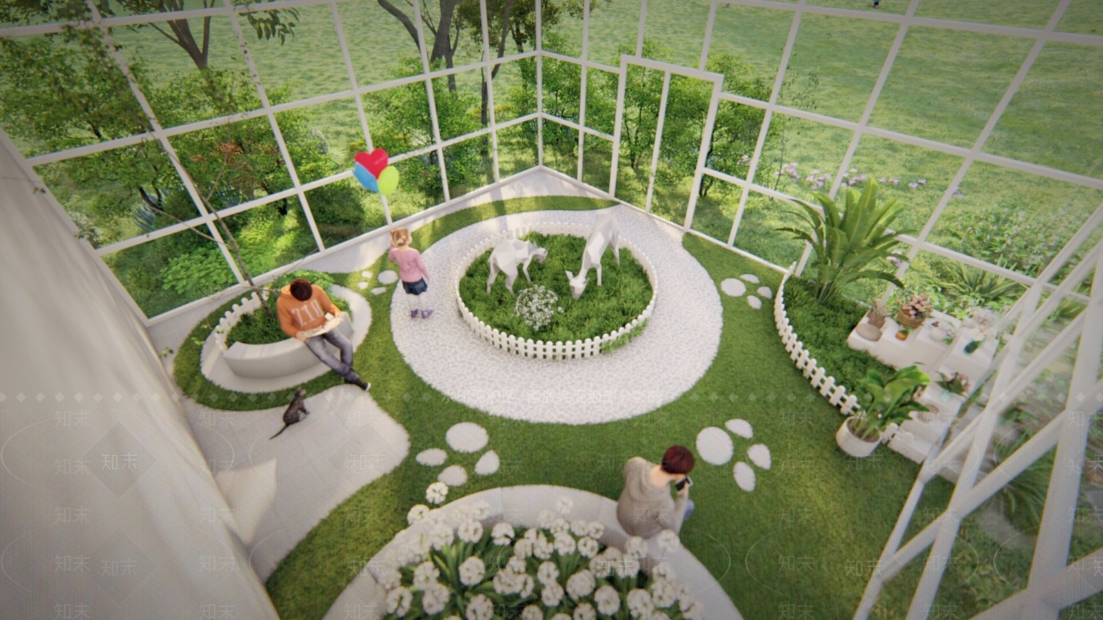现代阳光花房SU模型下载【ID:1146445901】