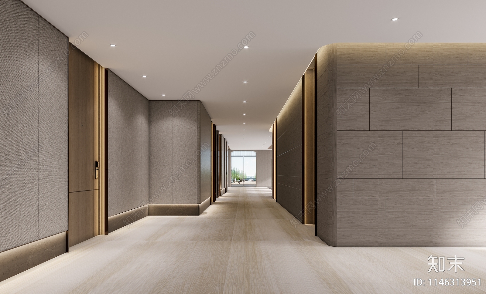 现代走廊3D模型下载【ID:1146313951】_知末3d模型网