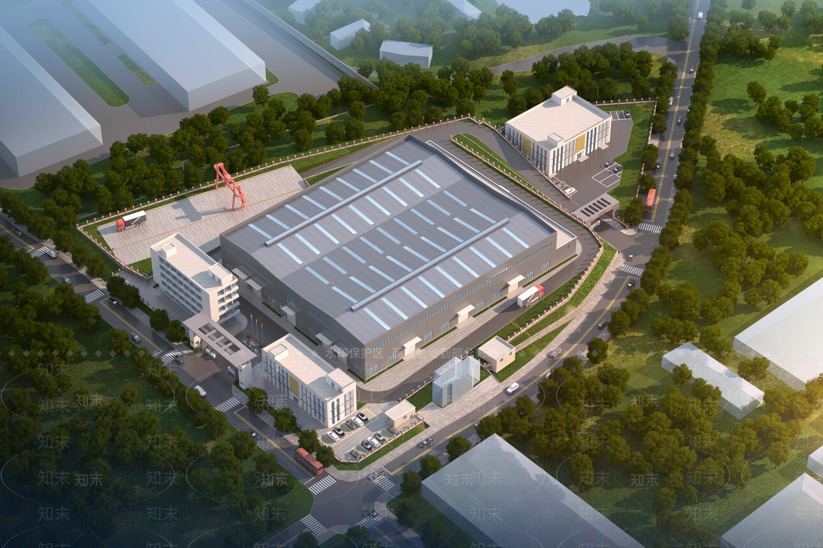 现代工业厂房3D模型下载【ID:1146315055】