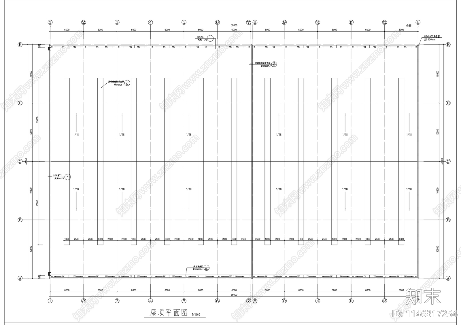 二层车间建筑详图cad施工图下载【ID:1146317254】