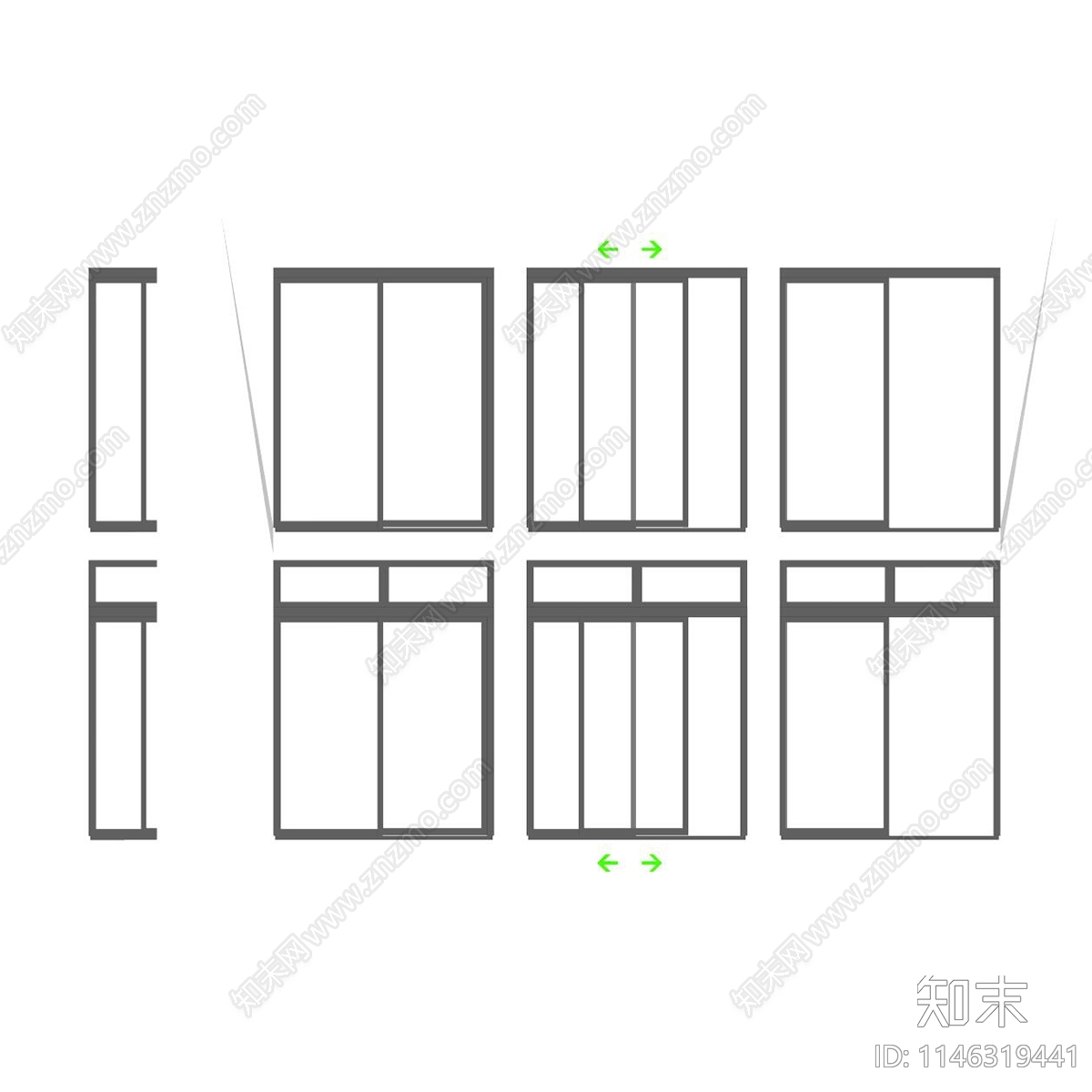 现代窗户SU模型下载【ID:1146319441】