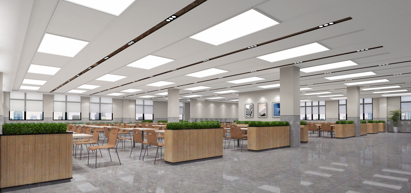 现代食堂3D模型下载【ID:1146320465】
