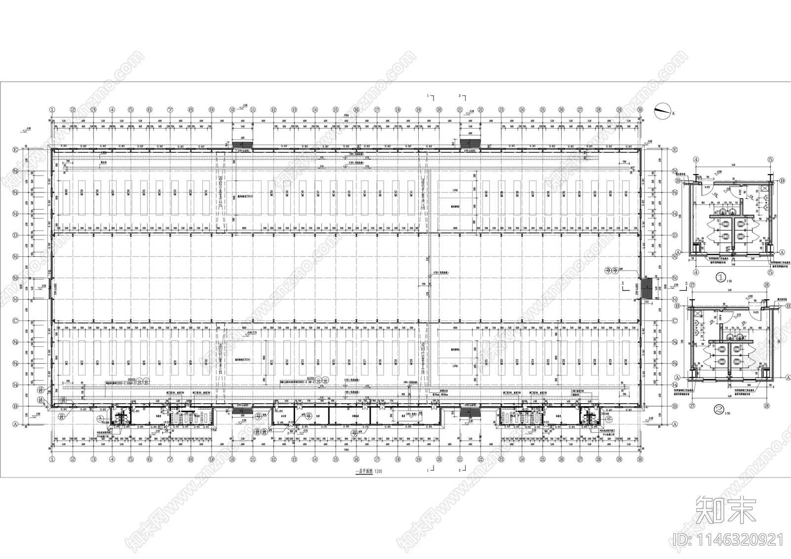 钢结构厂房建筑施工图下载【ID:1146320921】