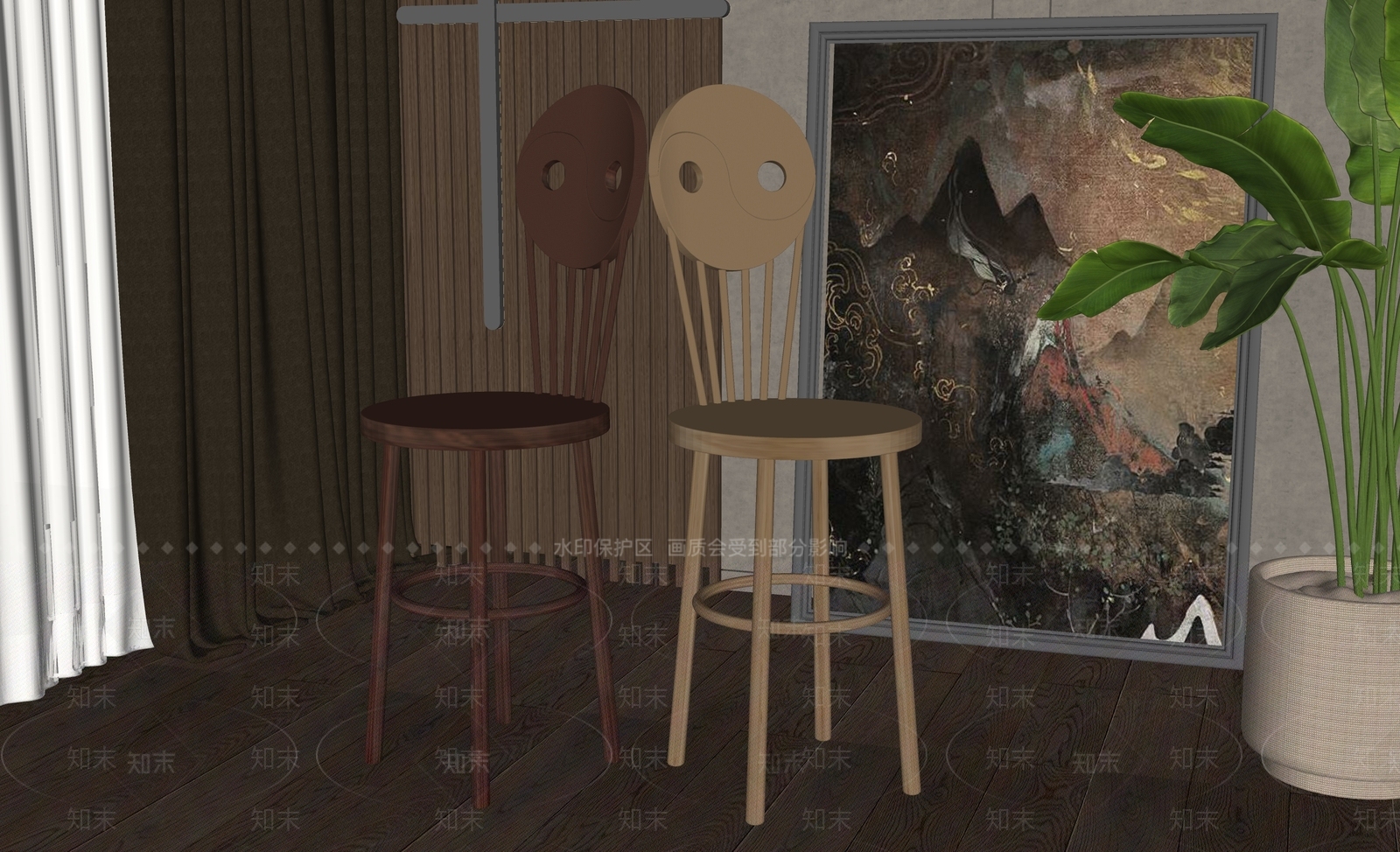 现代儿童椅SU模型下载【ID:1146325820】