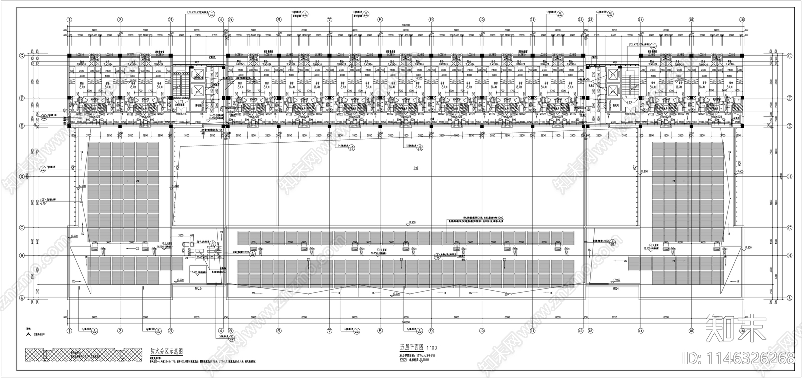 厂区生活综合楼建筑cad施工图下载【ID:1146326268】