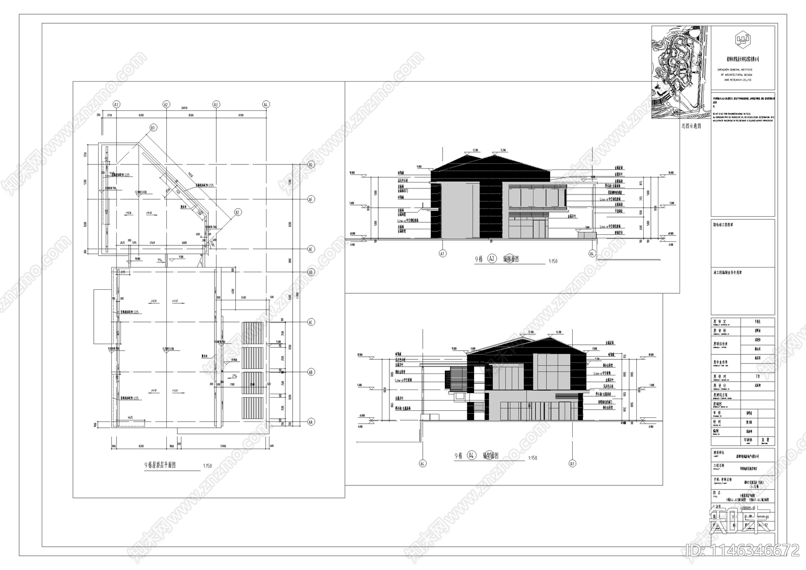 商业华侨城欢乐海岸商业街区单体建筑cad施工图下载【ID:1146346672】