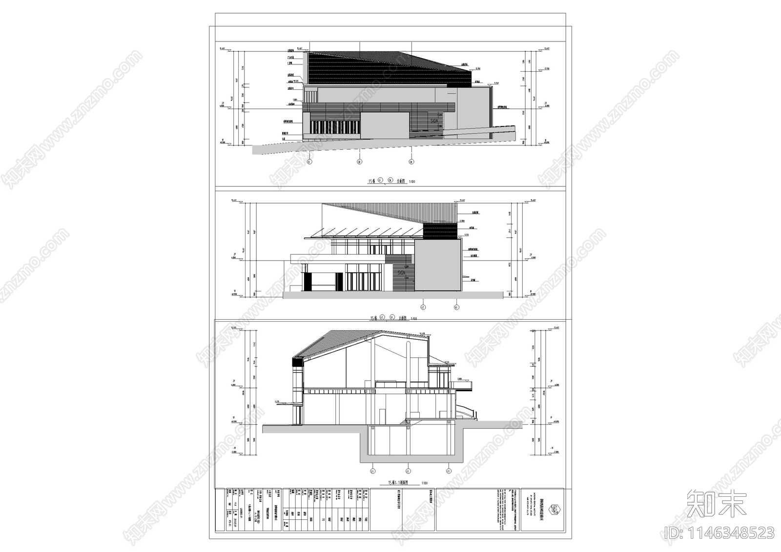 深圳华侨城欢乐海岸商业街区单体建筑cad施工图下载【ID:1146348523】