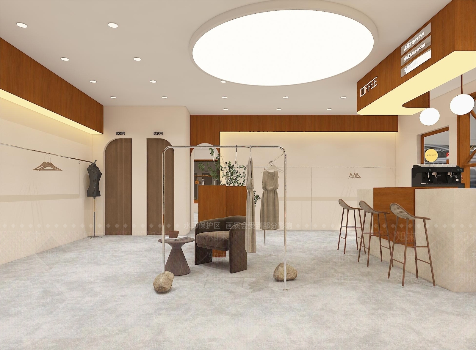 侘寂服装店3D模型下载【ID:1146350448】