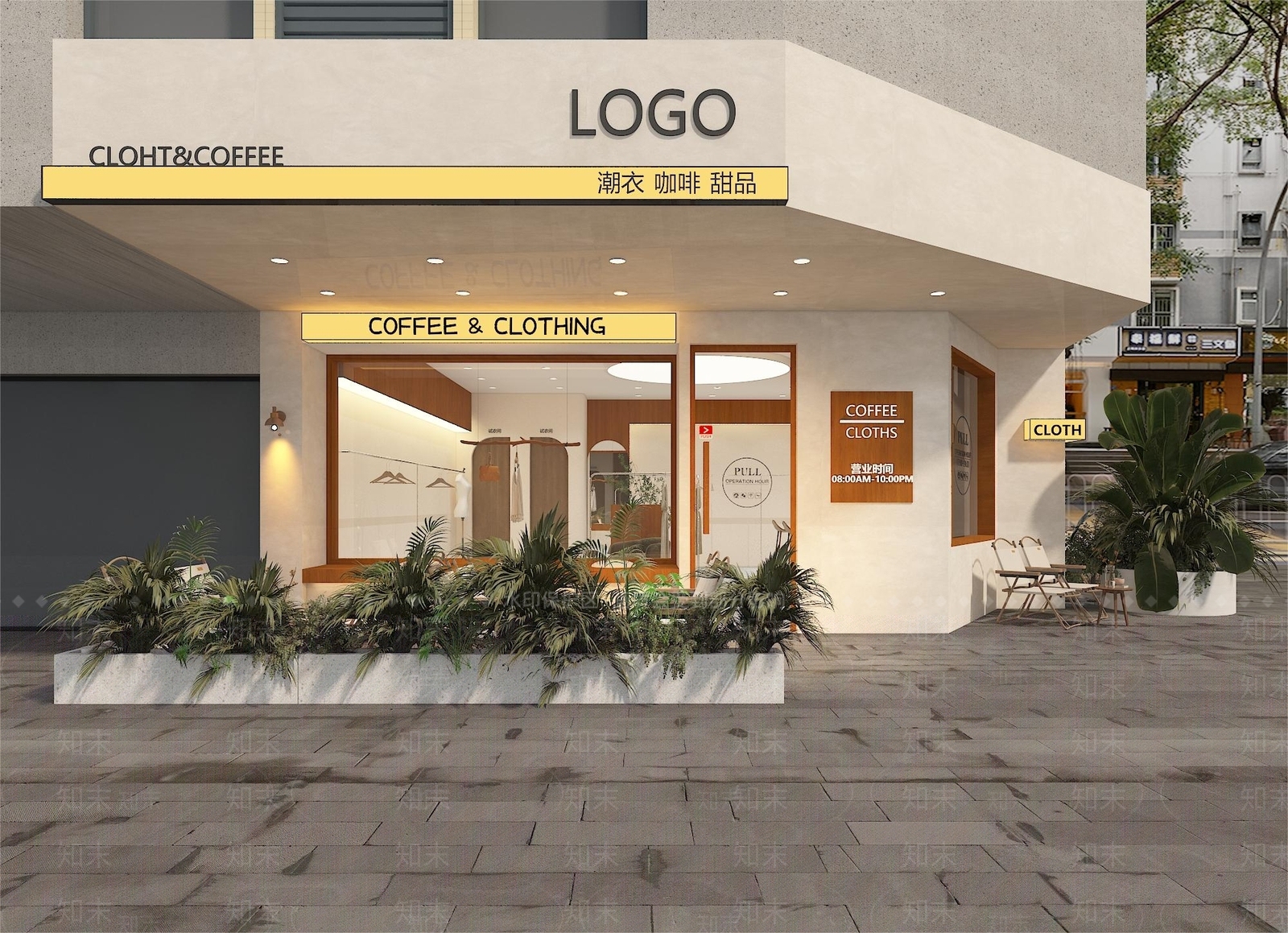 侘寂服装店3D模型下载【ID:1146350448】