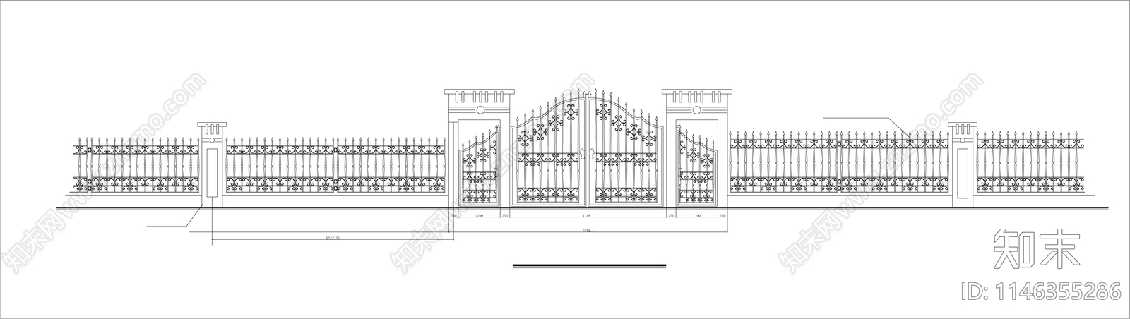 铁艺艺术素材CAD图库cad施工图下载【ID:1146355286】