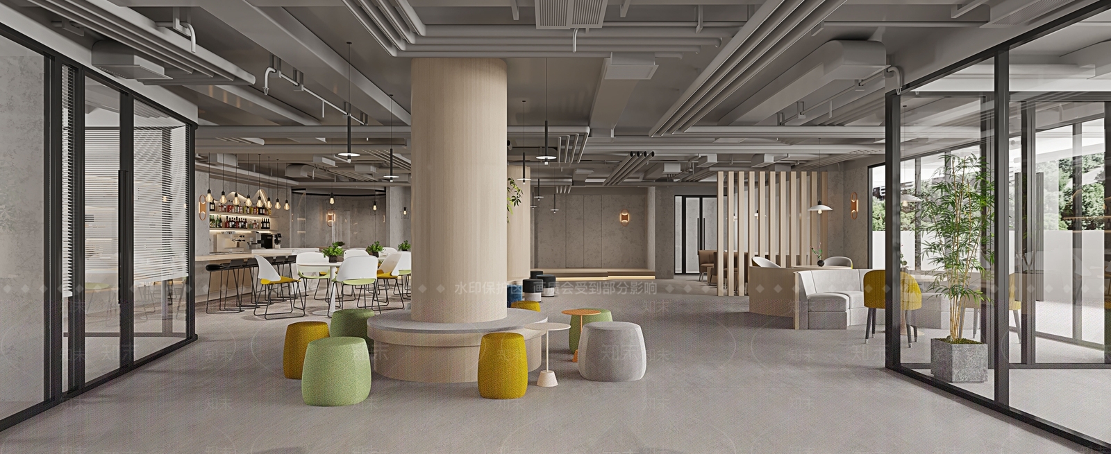 现代休息区3D模型下载【ID:1146358224】
